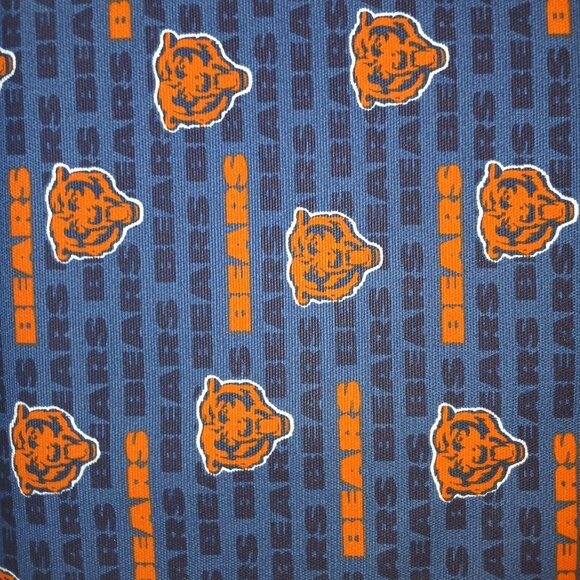 5 Yards NFL Chicago Bears Cotton Canvas Fabric Fabric Traditions BLue Orange - Picture 1 of 11